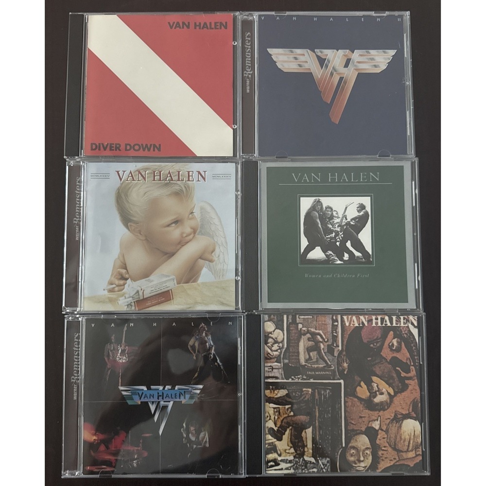 Van Halen 6 CD Lot Diver Down, Women And Children First, Fair Warning And More